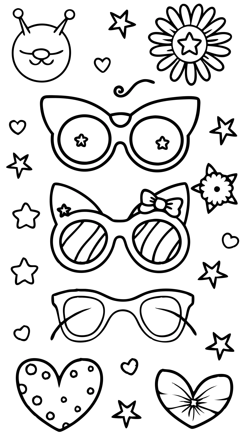 coloriage de lunettes